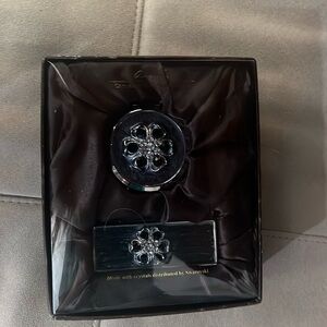 Argento SC Antique Compact Mirror & Lipstick Case